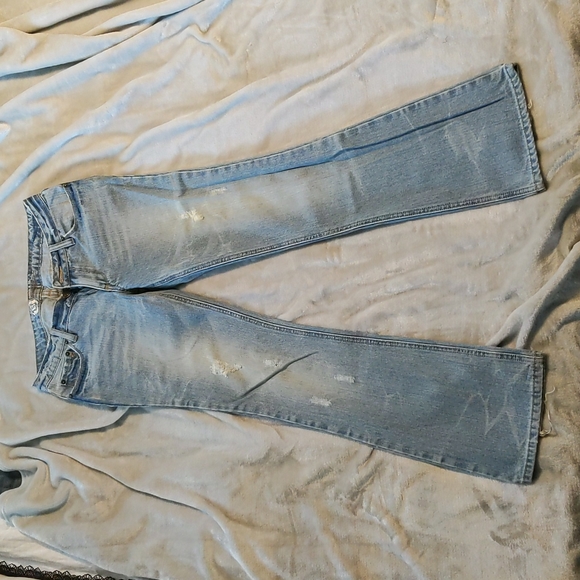 Vintage Bullhead Laguna boot cut distressed light blue jean. Size 5 - Picture 2 of 7
